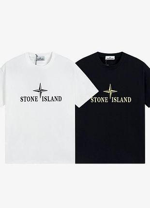 Футболка loys stone island стон айленд черная новая 100% хлопок отличное качество xl