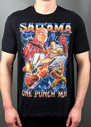 Футболка loys с принтом аниме one punch man saitama черный xl