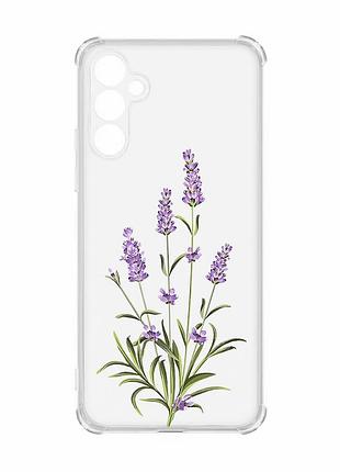 Чохол з потовщеними кутами на samsung galaxy a34 5g :: гілочки лаванди (принт 266)