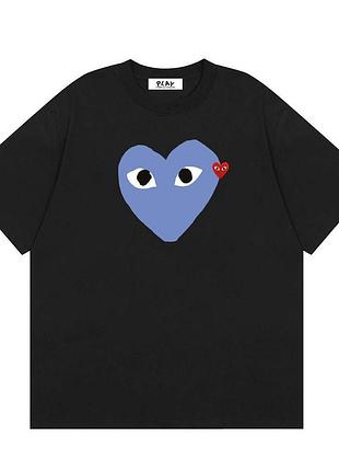 Футболка loys comme des garçons ком дез гарц черная очень хорошее качество 100% хлопок xs