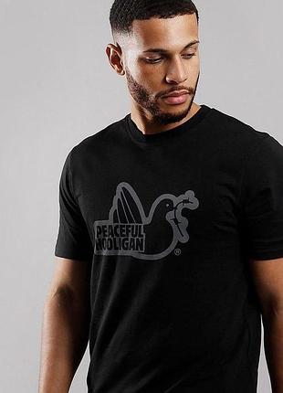 Футболка loys peaceful hooligan писфул хулиган черная качественная футболка loys из 100% хлопка xs