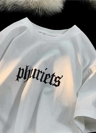Жіночий оверсайз футболка loys з принтом phuriets білий m