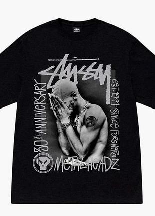 Футболка loys stussy стуссі чорна нова якісна футболка loys зі 100% бавовни xxl