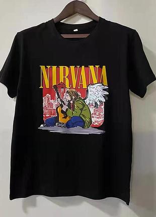 Футболка loys з принтом рок nirvana yellow print xl