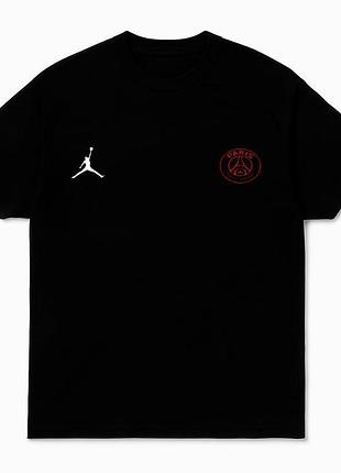Футболка loys jordan джордан psg чорна дуже гарна якість 100% бавова m