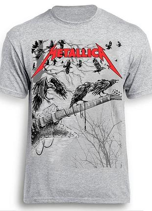 Футболка loys metallica (guitar with ravens) меланж xs