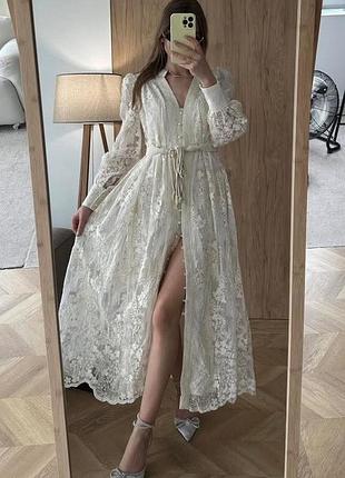 Праздничное ажурное платье