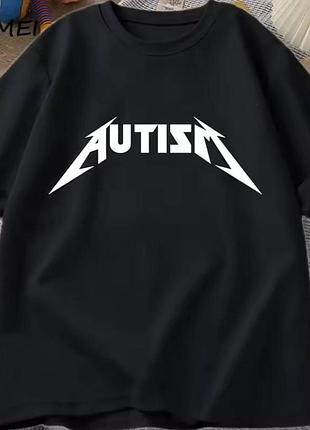 Жіноча футболка loys з принтом autism чорний xl