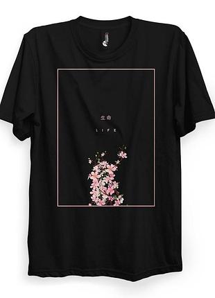Футболка чорна loys life (rose)