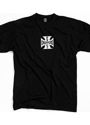 Чорна футболка loys west coast choppers logo унісекс вест кост чоперс xl