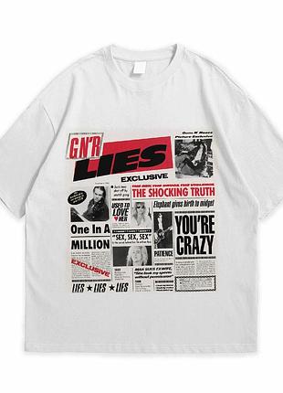Футболка loys с принтом guns n' roses lies белый xs