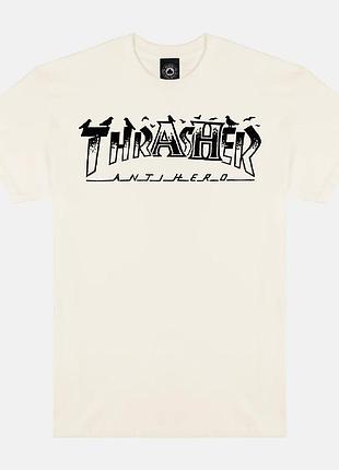 Футболка loys thrasher x anti hero pigeon mag natural xs