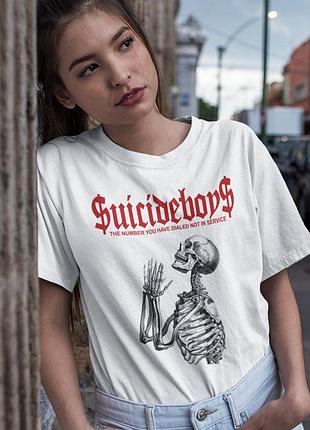 Футболка loys suicideboys (the number you have to dialed is not in service wht) белый xs
