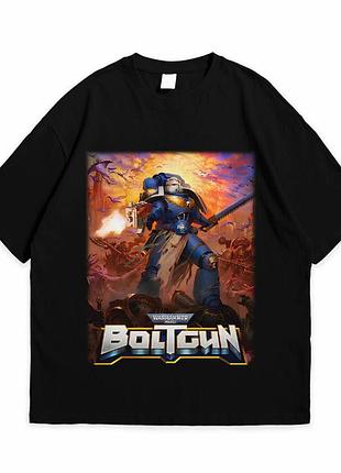 Футболка loys з принтом boltgun warhammer 40k чорний xs