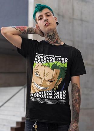 Футболка loys унісекс one piece (zoro roronoa) чорний xs