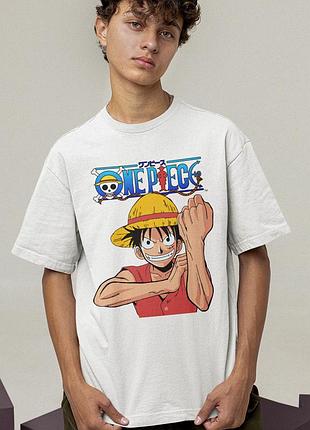 Футболка loys унисекс one piece (luffy monkey d wht) белый s