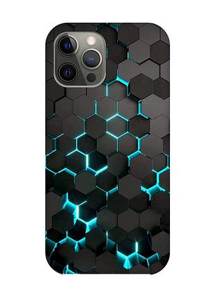 Чехол на iphone 12 pro max :: соты 3d (принт 357)