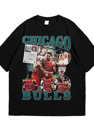 Футболка loys с принтом chicago bulls черный xs