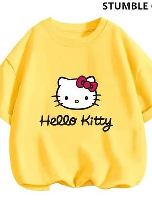 Жіноча футболка loys з принтом hello kitty ( футболка loys жіноча хеллоу кітті ) жовтий l