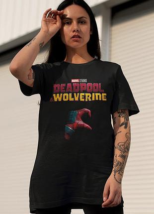 Футболка loys deadpool and wolverine (deadpool heart sign) черный l