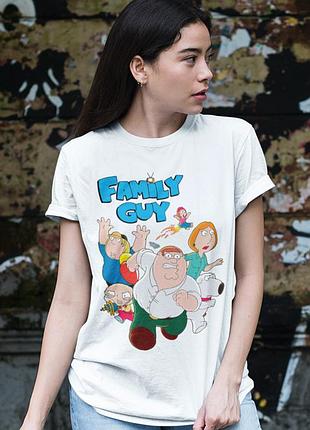Футболка loys family guy (running family wht) белый xs