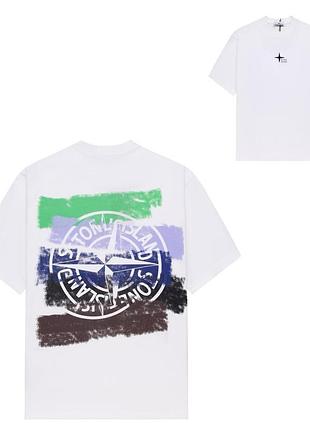 Футболка loys stone island стон айленд чорна нова якісна футболка loys з 100% бавовни. xl