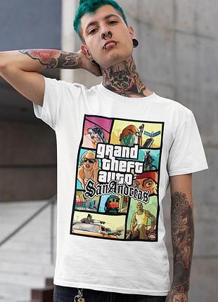 Футболка loys унісекс grand theft auto (gta san andreas wht) білий xs
