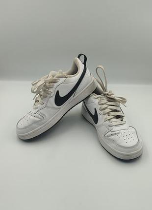 👟 nike court borough low 2 "white / black" (gs) 36 розмір