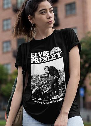Футболка loys elvis presley (youre a heartbreaker) черный xxl