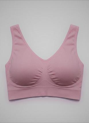 Безшовний топ-бюстгальтер figur body super-bh без кісточок рожевий 40/42,44/46