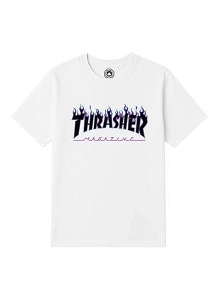 Футболка loys хлопковая с принтом thrasher трешер sk8 art.015 l