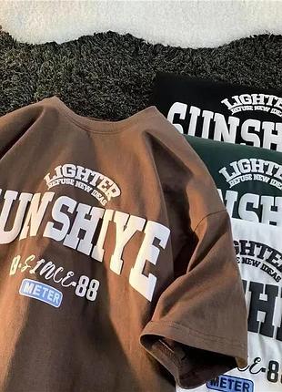 Жіноча футболка loys з принтом sunshiye коричневий xl