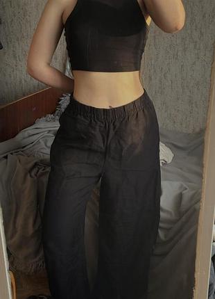 Штани лляні h&m