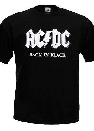 Футболка loys ac/dc back in black черный l