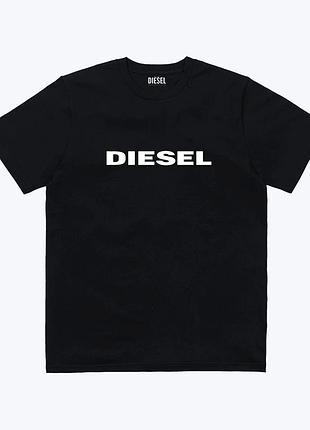 Чорна футболка loys diesel logo футболки дизель унісекс s