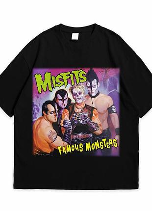 Футболка loys з принтом misfits famous monsters чорний xs