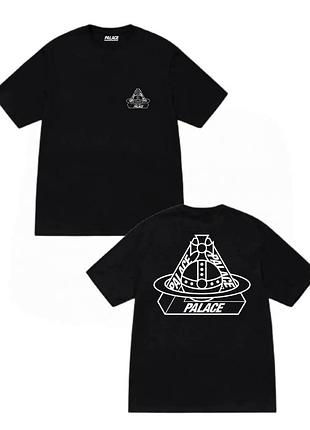Чорна футболка loys palace vivienne westwood logo чорні футболки пелас палас унісекс xs