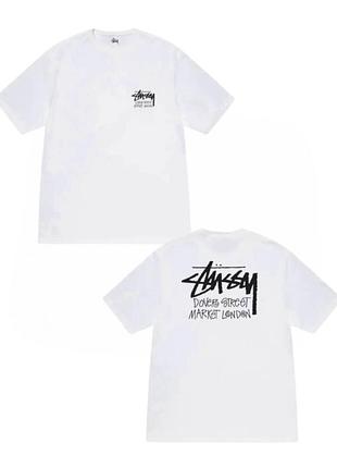 Біла футболка loys stussy dover street market унісекс футболки стасі стуссі l