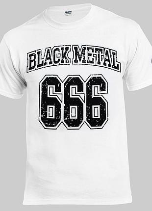 Футболка loys black metal 666 белый l