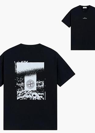 Футболка loys stone island стон айленд чорна нова якісна футболка loys з 100% бавовни s