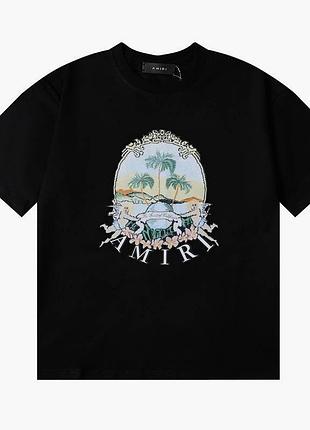 Футболка loys amiri амири черная с высоким качеством 100% бавовны а xs