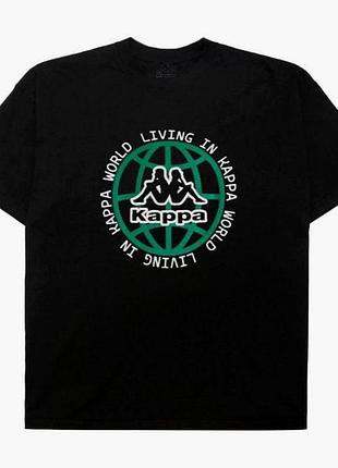 Футболка loys kappa каппа черная очень хорошее качество 100% хлопок xl