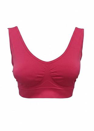 Безшовний топ-бюстгальтер figur body super-bh без кісточок малиновий xxl,36/38