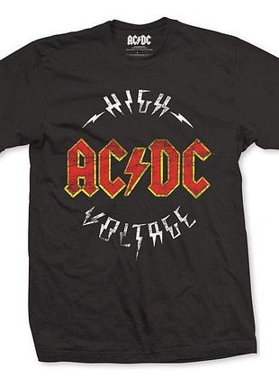 Футболка черная loys рок ac/dc high voltage m