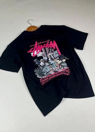 Футболка loys stussy стусси черная очень хорошее качество 100% хлопок xl