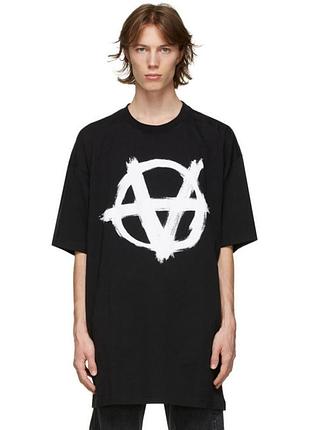 Футболка черная vetements anarchy b • ветеменс футболка мужская | женская | детская xl