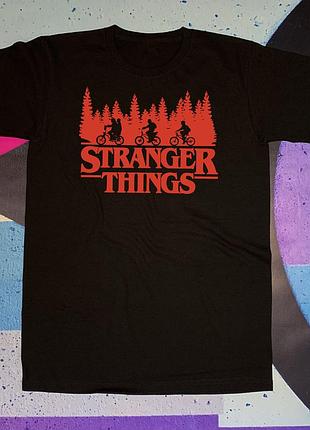 Чёрная футболка stranger things xxl