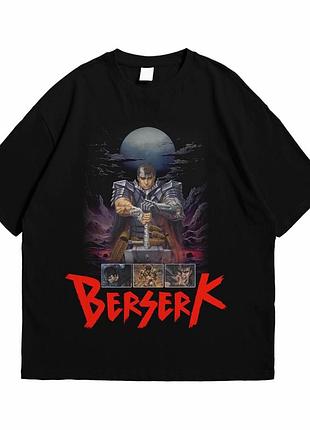 Футболка loys з принтом berserk чорний мечник чорний xs