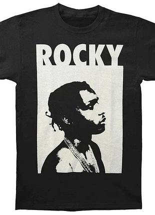 Футболка чёрная a$ap rocky ''rocky'' t-shirt l