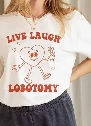Жіночий оверсайз футболка loys з принтом серця білий xl